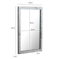 Wandspiegel eckig 90cm Dekospiegel Hängespiegel Flurspiegel Wohnspiegel Spiegel – Ansicht 3