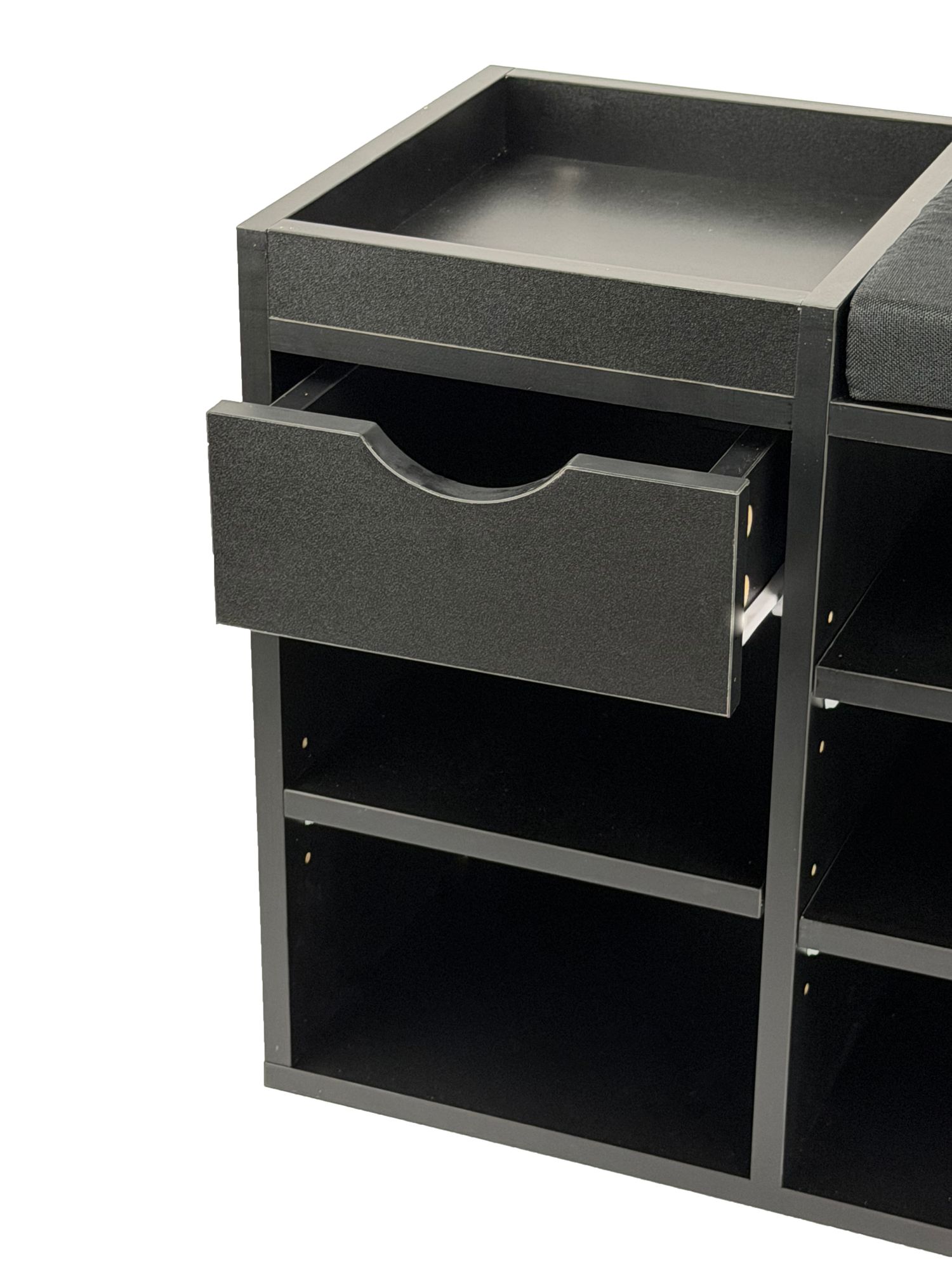 Schuhbank 100cm Sitzbank Flurbank Schuhregal Flurmöbel mit Schublade Modern – Ansicht 4