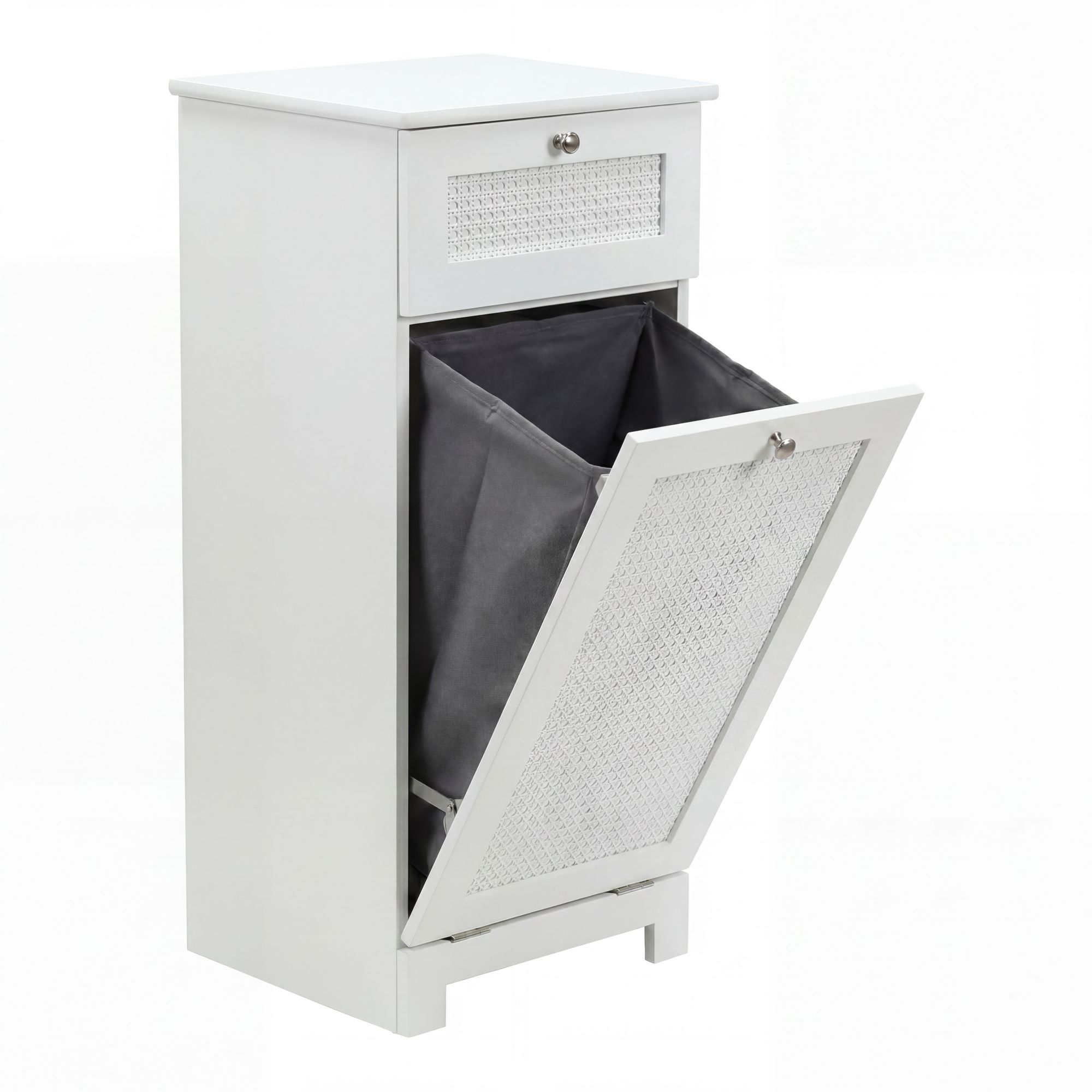 Wäschesammler 38x90x40cm Weiß Nischenschrank Wäschekipper Wäscheschrank Bad – Ansicht 6