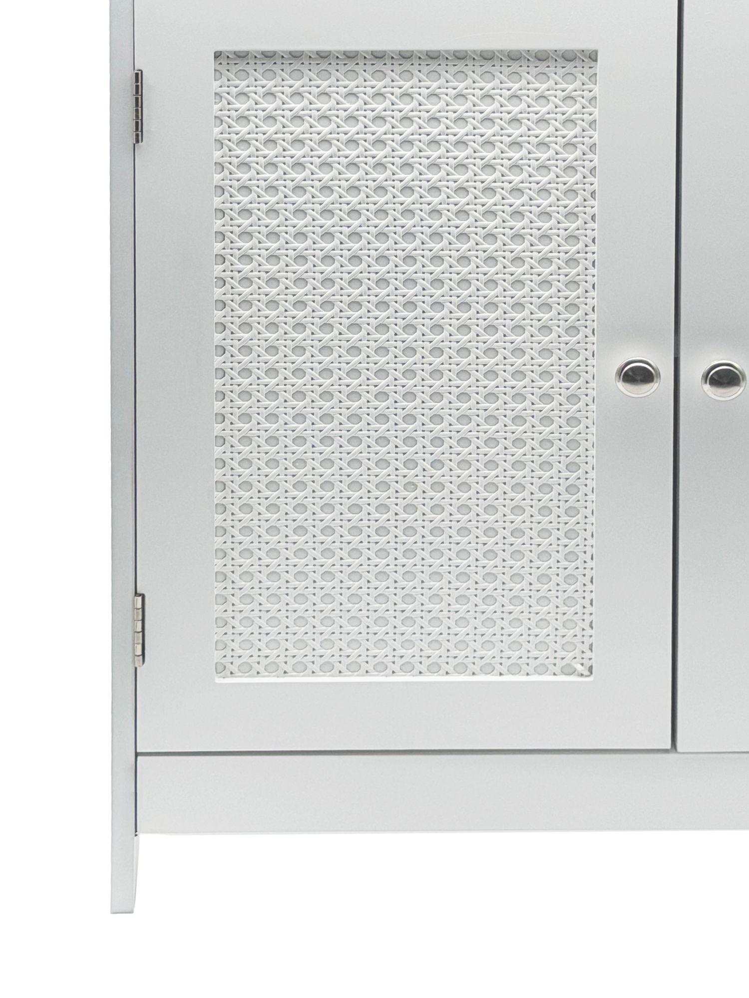 Badschrank Weiß Badezimmerschrank Türen & Ablage Badezimmerregal Regal für Bad – Ansicht 5