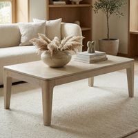 Couchtisch 120cm Massivholz Rechteckig Sofatisch Wohnzimmertisch Tisch Modern – Ansicht 1