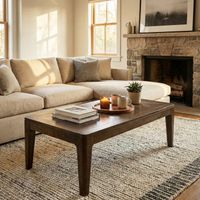 Couchtisch 120cm Massivholz Rechteckig Sofatisch Wohnzimmertisch Tisch Modern – Ansicht 4