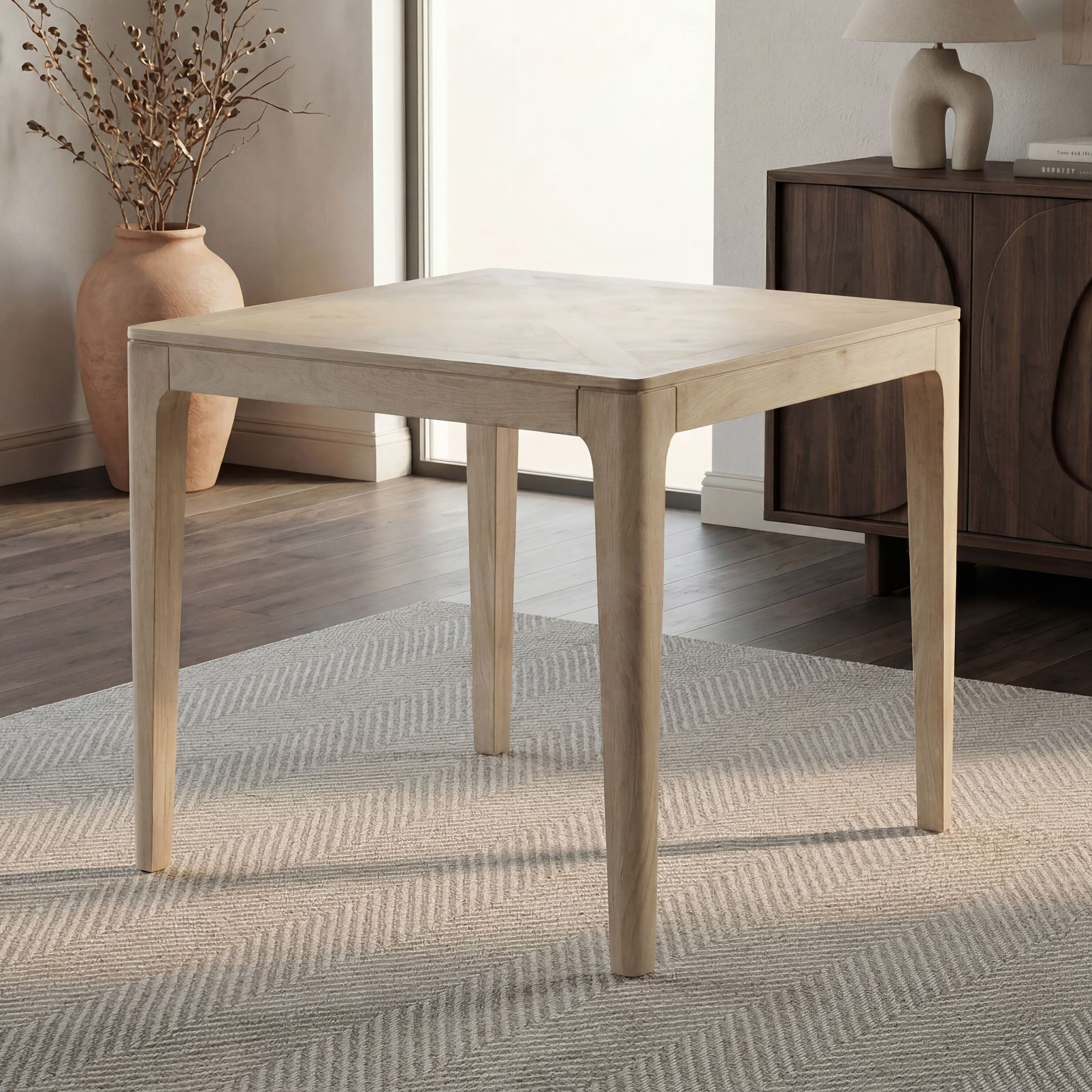 Esstisch Massivholz Quadratisch 80cm Esszimmertisch Küchentisch Tisch 4 Personen – Ansicht 1