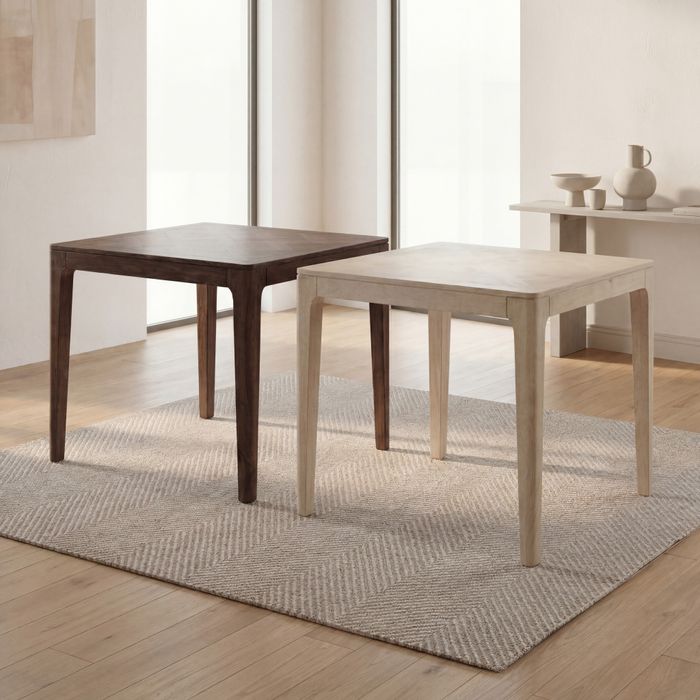 FineBuy Esstisch Massivholz Mango 80x80 cm - Quadratischer Esszimmertisch Holz - Küchentisch modern für 4 Personen - Stabiler Holztisch - Tisch für Esszimmer Bistrotisch Handmade
