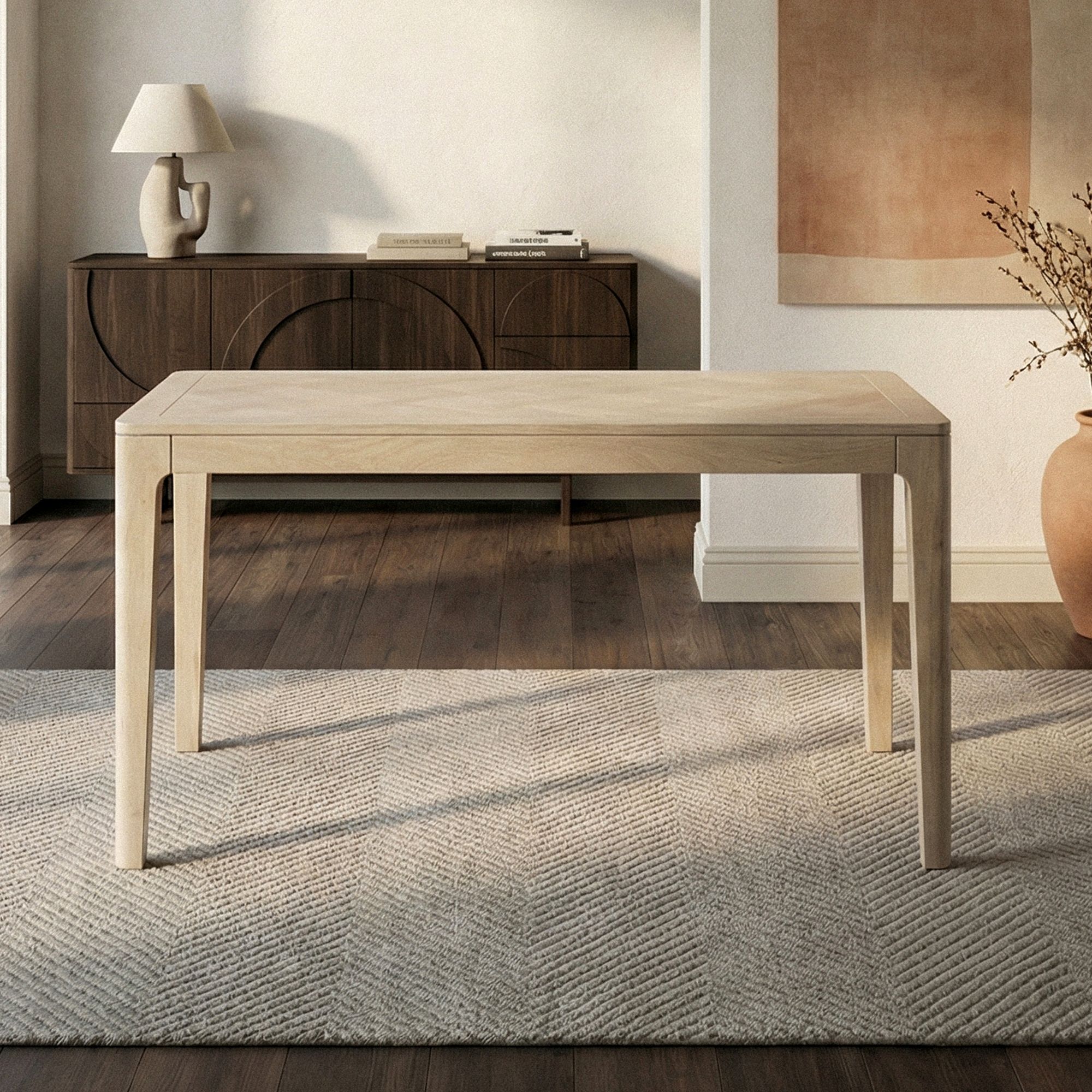 Esstisch Massivholz Rechteckig 120cm Esszimmertisch Küchentisch Tisch 6 Personen – Ansicht 1