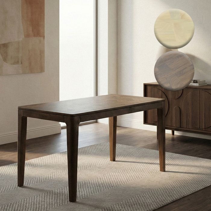 FineBuy Esstisch Massivholz Mango 120x60 cm - Rechteckiger Esszimmertisch Holz - Küchentisch modern für 6 Personen - Stabiler Holztisch - Tisch für Esszimmer Bistrotisch Handmade