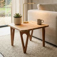 Couchtisch Akazie Massivholz Sofatisch Wohnzimmertisch Loungetisch Landhaus – Ansicht 1