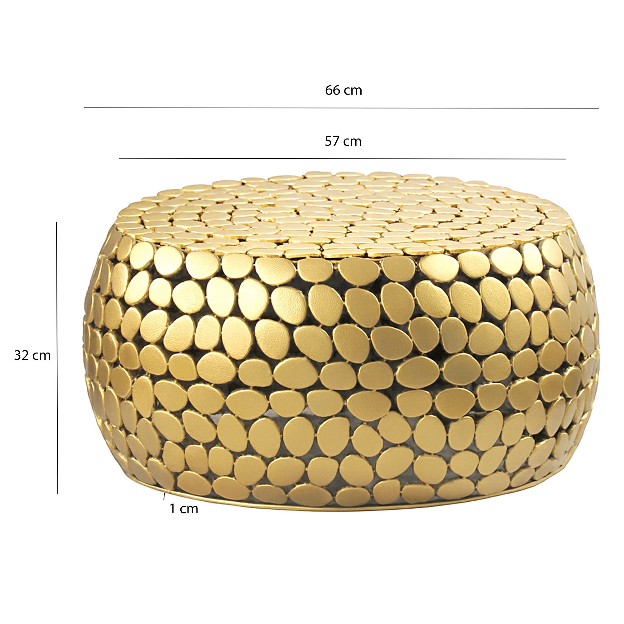 FineBuy Couchtisch Aluminium rund 66x32 cm - Design Sofatisch Wohnzimmer – Moderner Wohnzimmertisch Metall – Runder Loungetisch – Alu Beistelltisch Handmade | Farbe: Gold FineBuy Couchtisch Aluminium rund 66x32 cm - Design Sofatisch Wohnzimmer – Moderner Wohnzimmertisch Metall – Runder Loungetisch – Alu Beistelltisch Handmade | Farbe: Gold