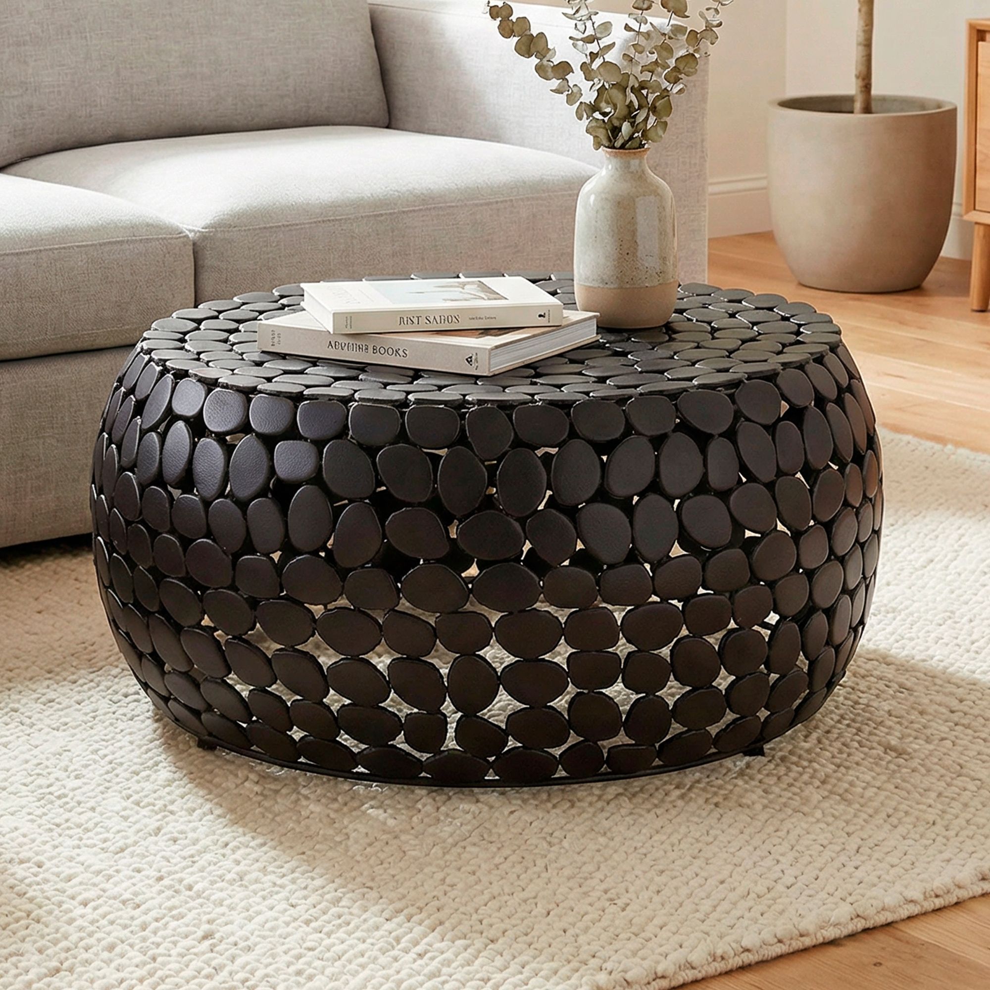 FineBuy Couchtisch Aluminium rund 66x32 cm - Design Sofatisch Wohnzimmer – Moderner Wohnzimmertisch Metall – Runder Loungetisch – Alu Beistelltisch Handmade | Farbe: Gold FineBuy Couchtisch Aluminium rund 66x32 cm - Design Sofatisch Wohnzimmer – Moderner Wohnzimmertisch Metall – Runder Loungetisch – Alu Beistelltisch Handmade | Farbe: Gold
