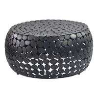 Couchtisch Aluminium Sofatisch 66cm rund Wohnzimmertisch Metall Tisch Alu modern – Ansicht 6