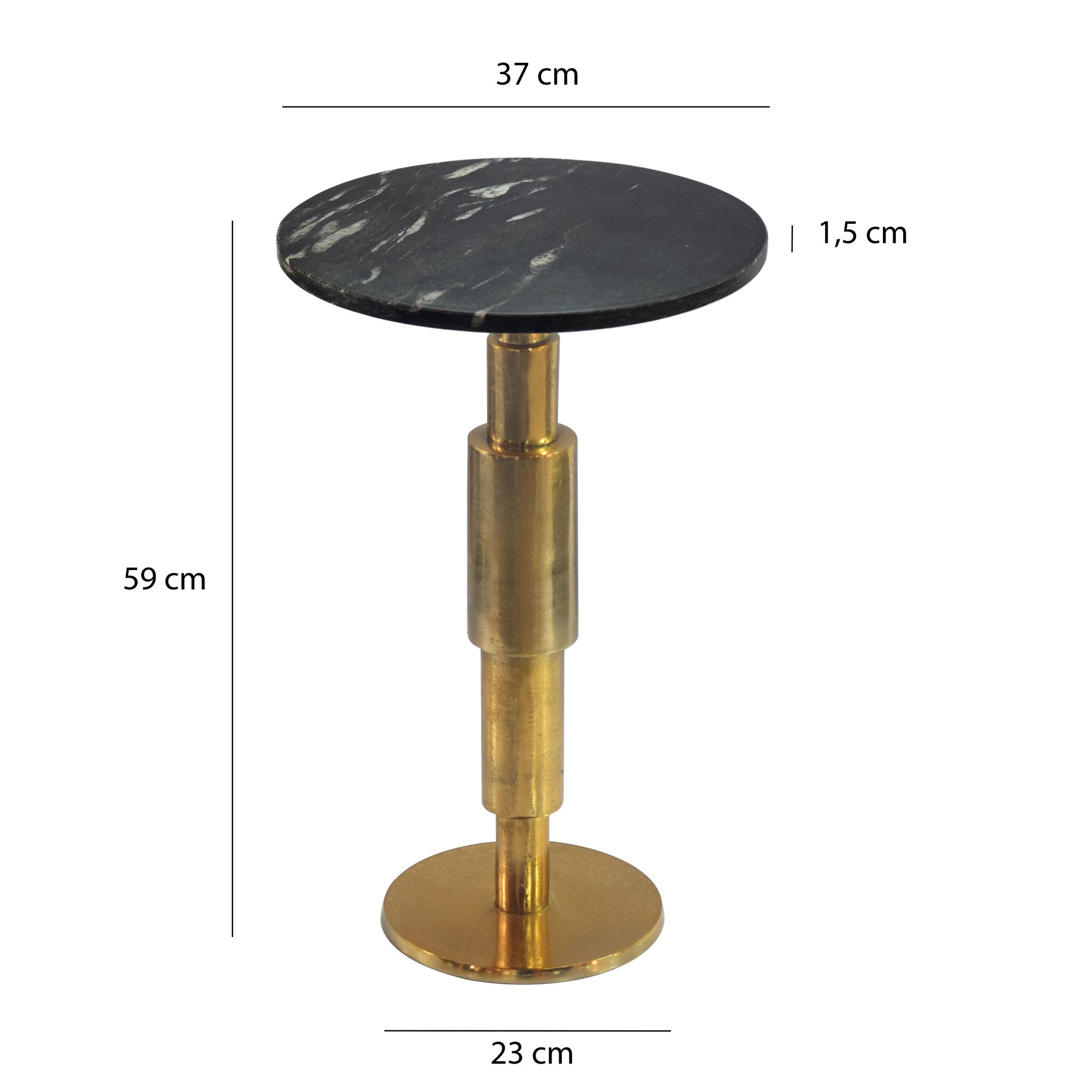 FineBuy Beistelltisch Marmor rund 59 cm Dekotisch mit Marmor Tischplatte - Design Dekotisch mit Aluminiumgestell - Anstelltisch Sofatisch modern - Couchtisch Wohnzimmertisch elegant Handmade | Farbe: Schwarz FineBuy Beistelltisch Marmor rund 59 cm Dekotisch mit Marmor Tischplatte - Design Dekotisch mit Aluminiumgestell - Anstelltisch Sofatisch modern - Couchtisch Wohnzimmertisch elegant Handmade | Farbe: Schwarz