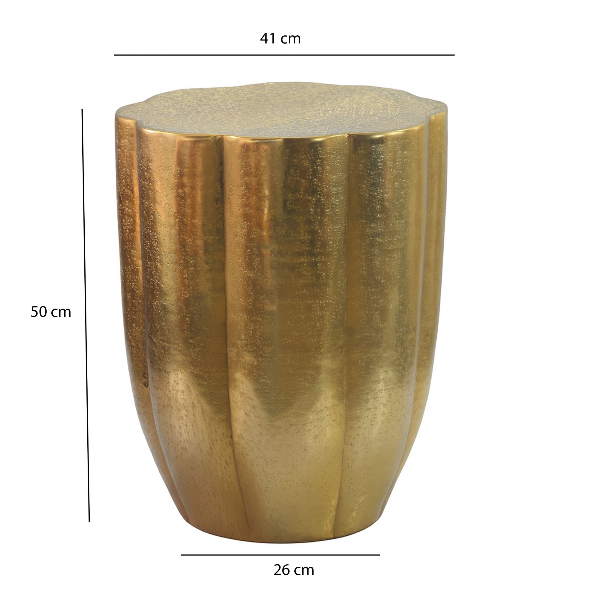 FineBuy Beistelltisch Aluminium 41cm Runder Anstelltisch Metall - Dekotisch Alu modern - Wohnzimmertisch klein - Design Couchtisch Sofatisch Handmade | Farbe: Gold FineBuy Beistelltisch Aluminium 41cm Runder Anstelltisch Metall - Dekotisch Alu modern - Wohnzimmertisch klein - Design Couchtisch Sofatisch Handmade | Farbe: Gold