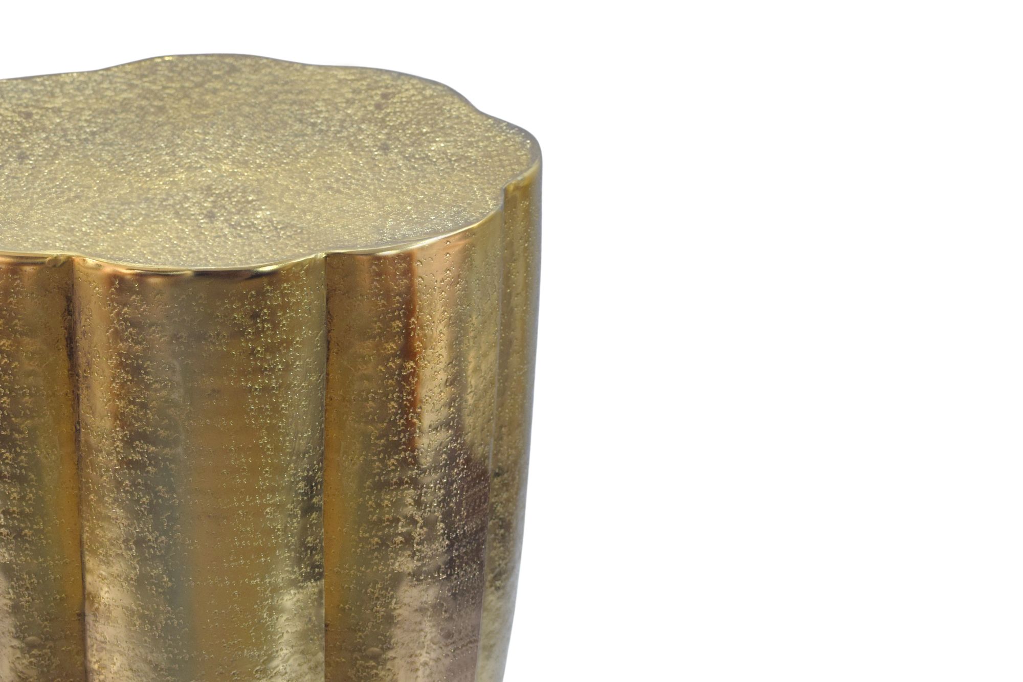 FineBuy Beistelltisch Aluminium 41cm Runder Anstelltisch Metall - Dekotisch Alu modern - Wohnzimmertisch klein - Design Couchtisch Sofatisch Handmade | Farbe: Gold FineBuy Beistelltisch Aluminium 41cm Runder Anstelltisch Metall - Dekotisch Alu modern - Wohnzimmertisch klein - Design Couchtisch Sofatisch Handmade | Farbe: Gold
