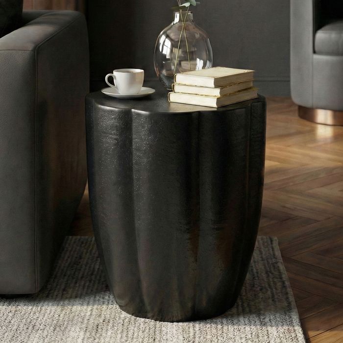 Beistelltisch Aluminium Dekotisch Metall Alu Anstelltisch Sofatisch rund klein