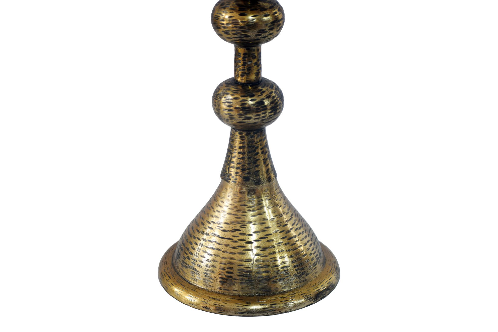 FineBuy Beistelltisch Aluminium 30cm Runder Anstelltisch Metall - Dekotisch Alu orientalisch - Wohnzimmertisch klein - Design Couchtisch Sofatisch Wohnzimmer Orient Handmade | Farbe: Gold