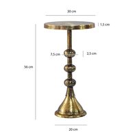 Beistelltisch Rund 30cm Anstelltisch Metall Dekotisch Aluminium Alu Sofatisch – Ansicht 3