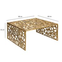 Couchtisch 60cm Aluminium Sofatisch Alu Wohnzimmertisch Metall Tisch Quadratisch – Ansicht 3