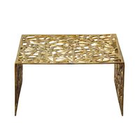 Couchtisch 60cm Aluminium Sofatisch Alu Wohnzimmertisch Metall Tisch Quadratisch – Ansicht 4