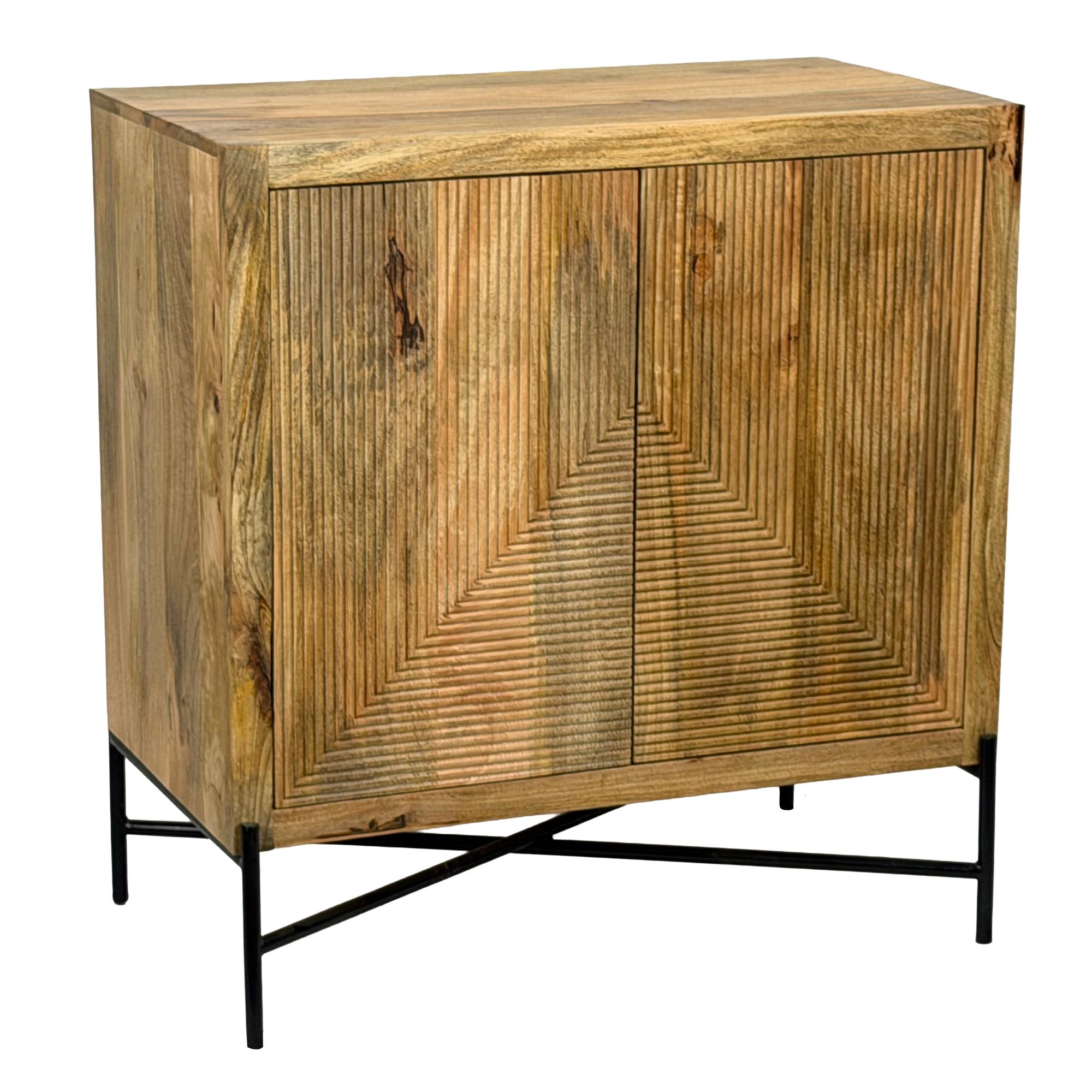 Sideboard Massivholz 91x96cm Kommode Anrichte Standschrank Flurschrank mit Türen – Ansicht 6