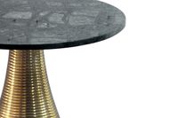 Beistelltisch 40 cm Alu Metall Couchtisch Wohnzimmertisch Marmor Platte Rund – Ansicht 4