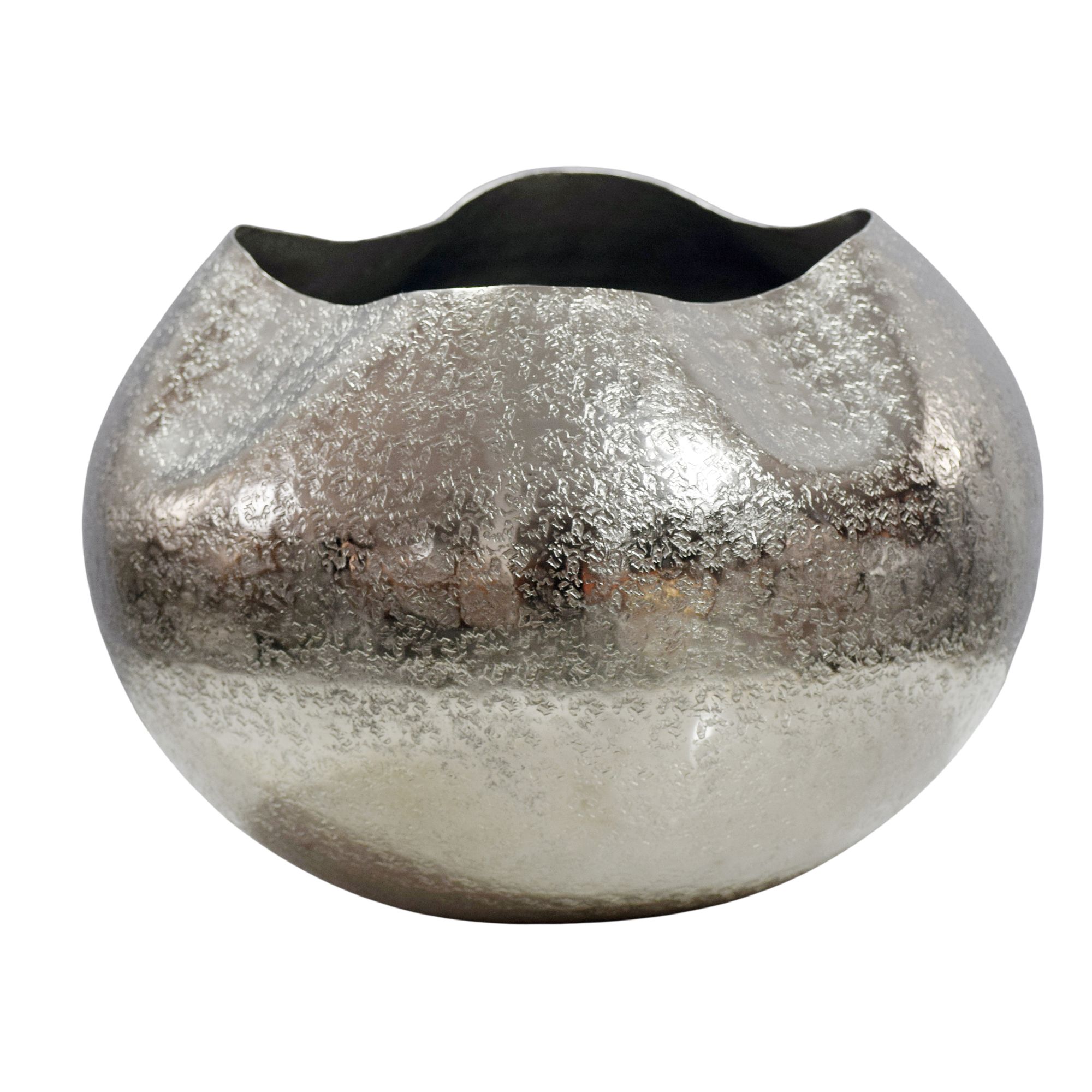 Vase Tischvase 30cm Aluminium Alu Blumenvase Wohndeko Rund Metall Handmade Deko – Ansicht 6