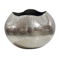 Vase Tischvase 30cm Aluminium Alu Blumenvase Wohndeko Rund Metall Handmade Deko – Ansicht 6