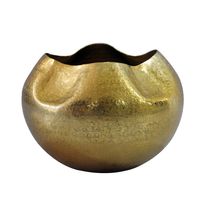 Vase Tischvase 30cm Aluminium Alu Blumenvase Wohndeko Rund Metall Handmade Deko – Ansicht 6