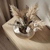 Vase Tischvase 30cm Aluminium Alu Blumenvase Wohndeko Rund Metall Handmade Deko – Ansicht 4
