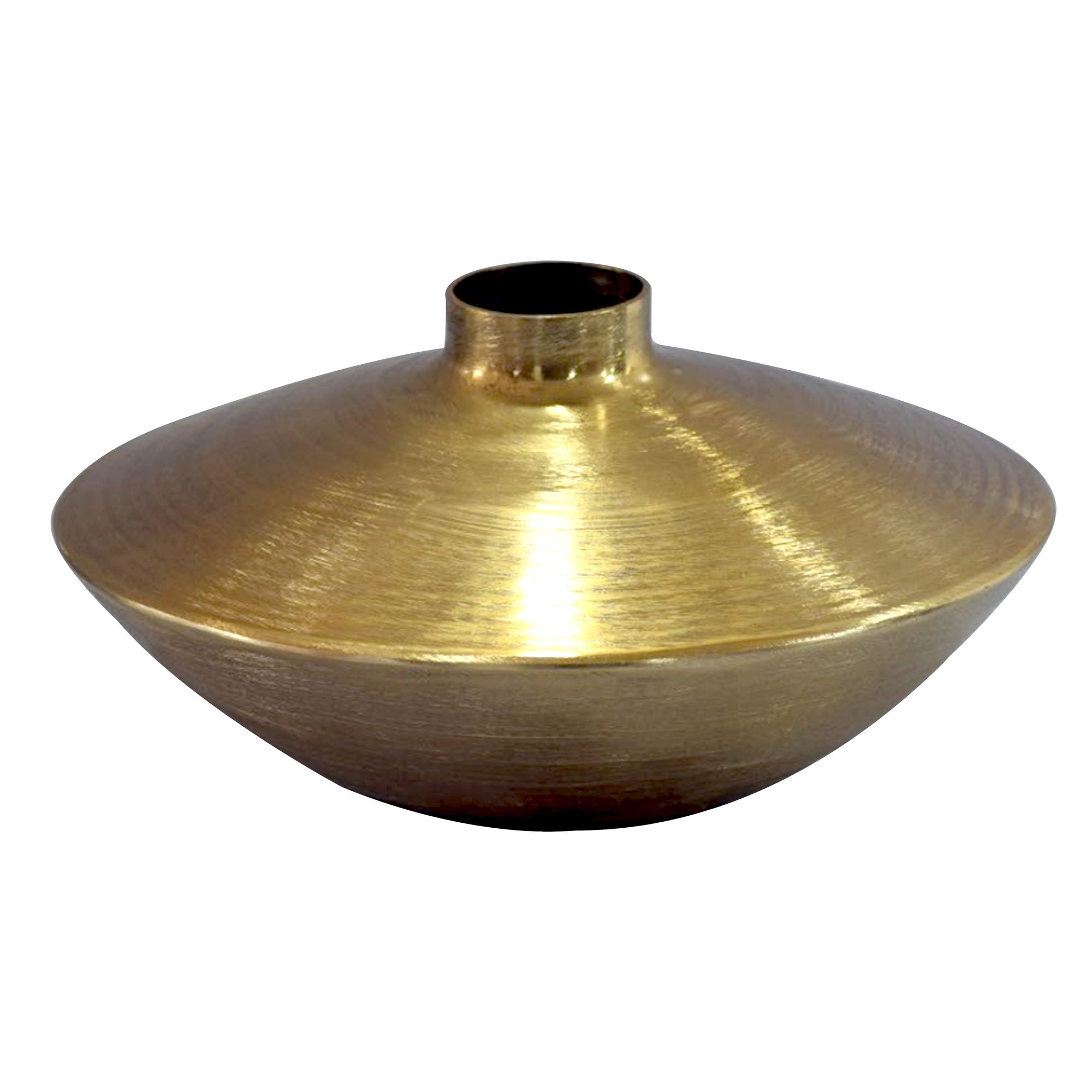 Vase Tischvase 35cm Aluminium Alu Blumenvase Wohndeko Rund Handmade Deko Metall – Ansicht 6