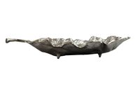 Dekoschale Blatt Aluminium Schale 67cm Tischdeko Alu Metall Wohnaccessoire Lang – Ansicht 5