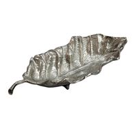 Dekoschale Blatt Aluminium Schale 67cm Tischdeko Alu Metall Wohnaccessoire Lang – Ansicht 6