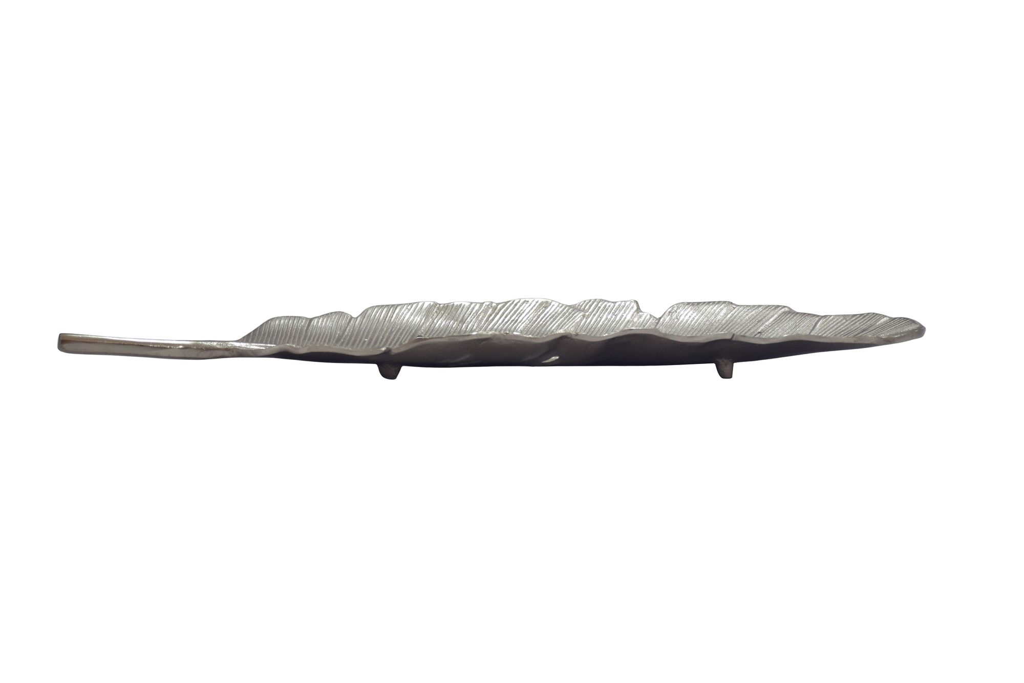 Dekoschale Blatt Aluminium Silber Schale Groß Tischdeko Metall Wohnaccessoire – Ansicht 5
