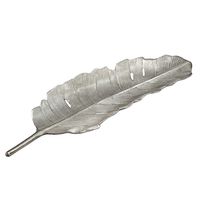 Dekoschale Blatt Aluminium Silber Schale Groß Tischdeko Metall Wohnaccessoire – Ansicht 6