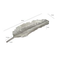 Dekoschale Blatt Aluminium Silber Schale Groß Tischdeko Metall Wohnaccessoire – Ansicht 3