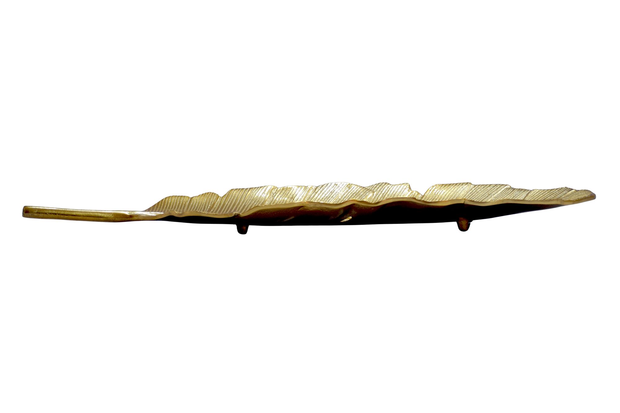 Dekoschale Blatt Aluminium Gold Schale Groß Tischdeko Alu Metall Wohnaccessoire – Ansicht 5