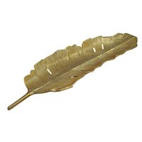 Dekoschale Blatt Aluminium Gold Schale Groß Tischdeko Alu Metall Wohnaccessoire – Ansicht 6