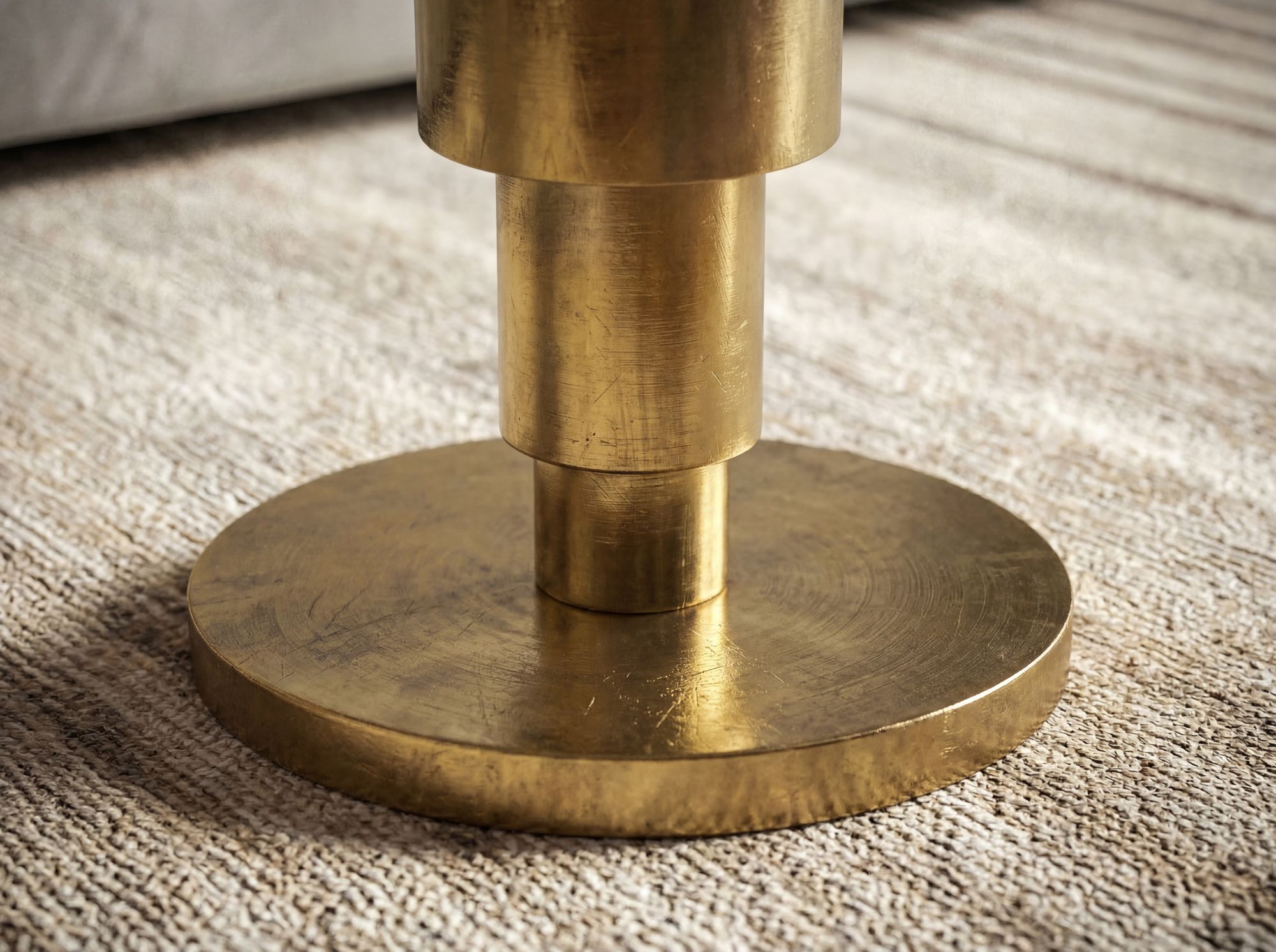 Couchtisch 60cm rund Marmor Wohnzimmertisch Sofatisch Alu Beistelltisch Metall – Ansicht 5