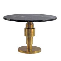 Couchtisch 60cm rund Marmor Wohnzimmertisch Sofatisch Alu Beistelltisch Metall – Ansicht 6