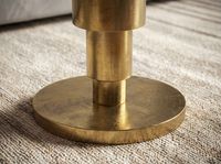 Couchtisch 60cm rund Marmor Wohnzimmertisch Sofatisch Alu Beistelltisch Metall – Ansicht 5