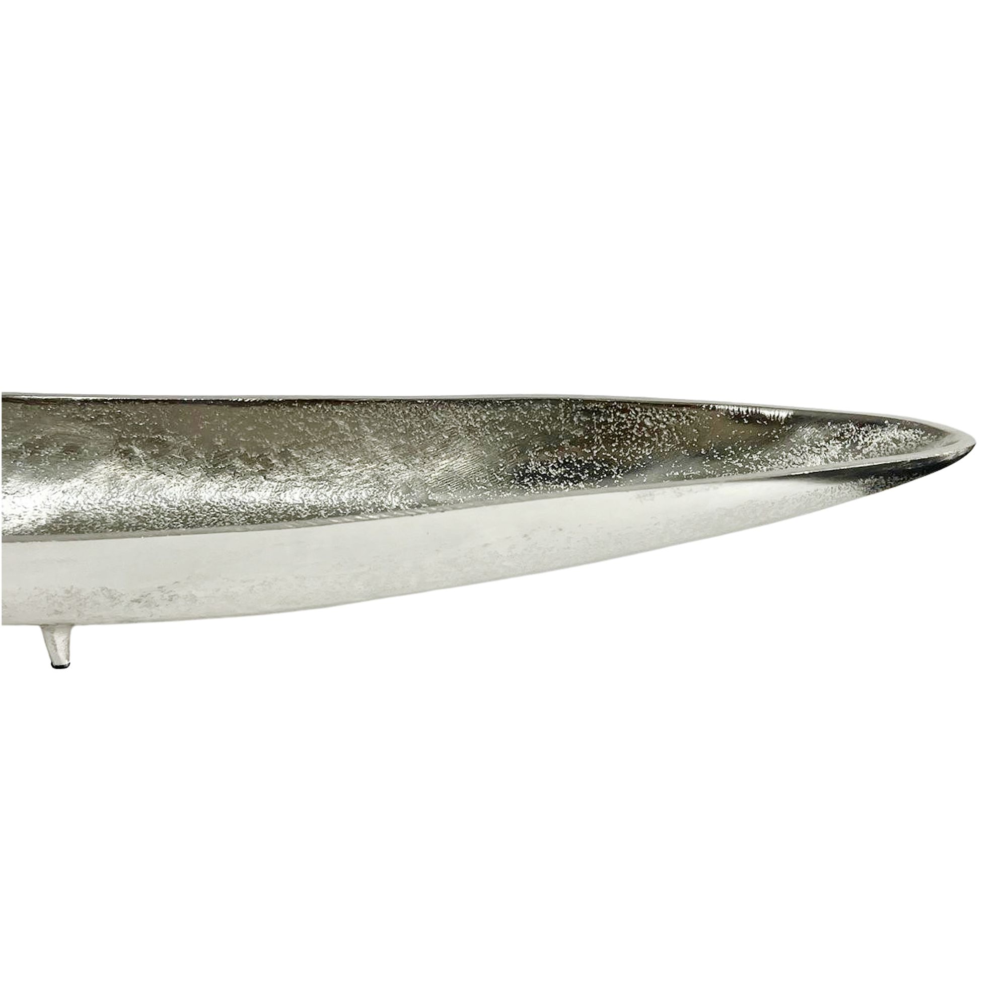Dekoschale Silber Aluminium Schale Groß Tischdeko Metall Wohnaccessoire Modern – Ansicht 4
