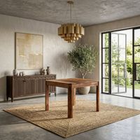 Esstisch Massivholz 80cm Esszimmertisch Sheesham Küchentisch 4 Personen Modern – Ansicht 4