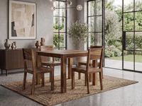 Esstisch Massivholz 80cm Esszimmertisch Sheesham Küchentisch 4 Personen Tisch – Ansicht 2