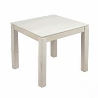 Esstisch Massivholz 80cm Esszimmertisch White Wash Küchentisch 4 Personen Tisch – Ansicht 6