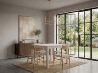 Esstisch Massivholz 80cm Esszimmertisch White Wash Küchentisch 4 Personen Tisch – Ansicht 2