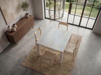 Esstisch Massivholz 80cm Esszimmertisch White Wash Küchentisch 4 Personen Tisch – Ansicht 4