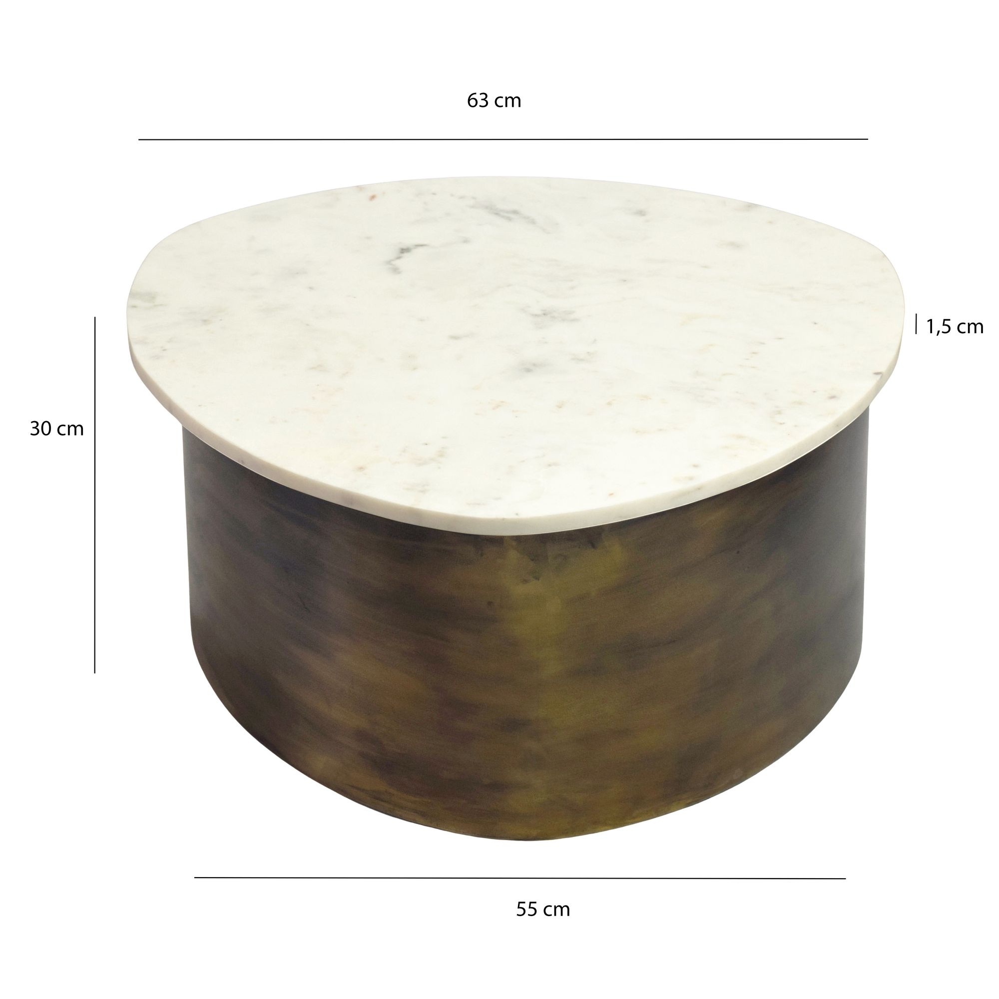 FineBuy Couchtisch 63cm mit weißer Marmor Tischplatte - Wohnzimmertisch Alu organische Form - Sofatisch Aluminium modern - Design Beistelltisch Metallgestell Handmade | Farbe: Gold FineBuy Couchtisch 63cm mit weißer Marmor Tischplatte - Wohnzimmertisch Alu organische Form - Sofatisch Aluminium modern - Design Beistelltisch Metallgestell Handmade | Farbe: Gold