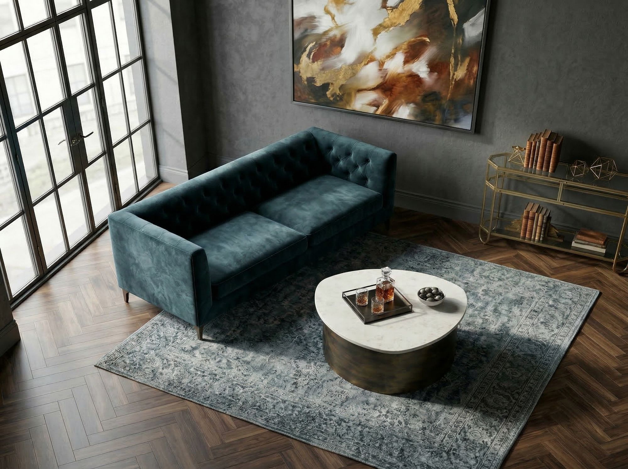 FineBuy Couchtisch 63cm mit weißer Marmor Tischplatte - Wohnzimmertisch Alu organische Form - Sofatisch Aluminium modern - Design Beistelltisch Metallgestell Handmade | Farbe: Gold FineBuy Couchtisch 63cm mit weißer Marmor Tischplatte - Wohnzimmertisch Alu organische Form - Sofatisch Aluminium modern - Design Beistelltisch Metallgestell Handmade | Farbe: Gold