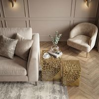 Satztisch 2er Set Beistelltisch Metall Aluminium Couchtisch Wohnzimmertisch Alu – Ansicht 4