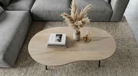 Couchtisch Nierenform 122cm Massivholz white wash Wohnzimmertisch Beistelltisch – Ansicht 5