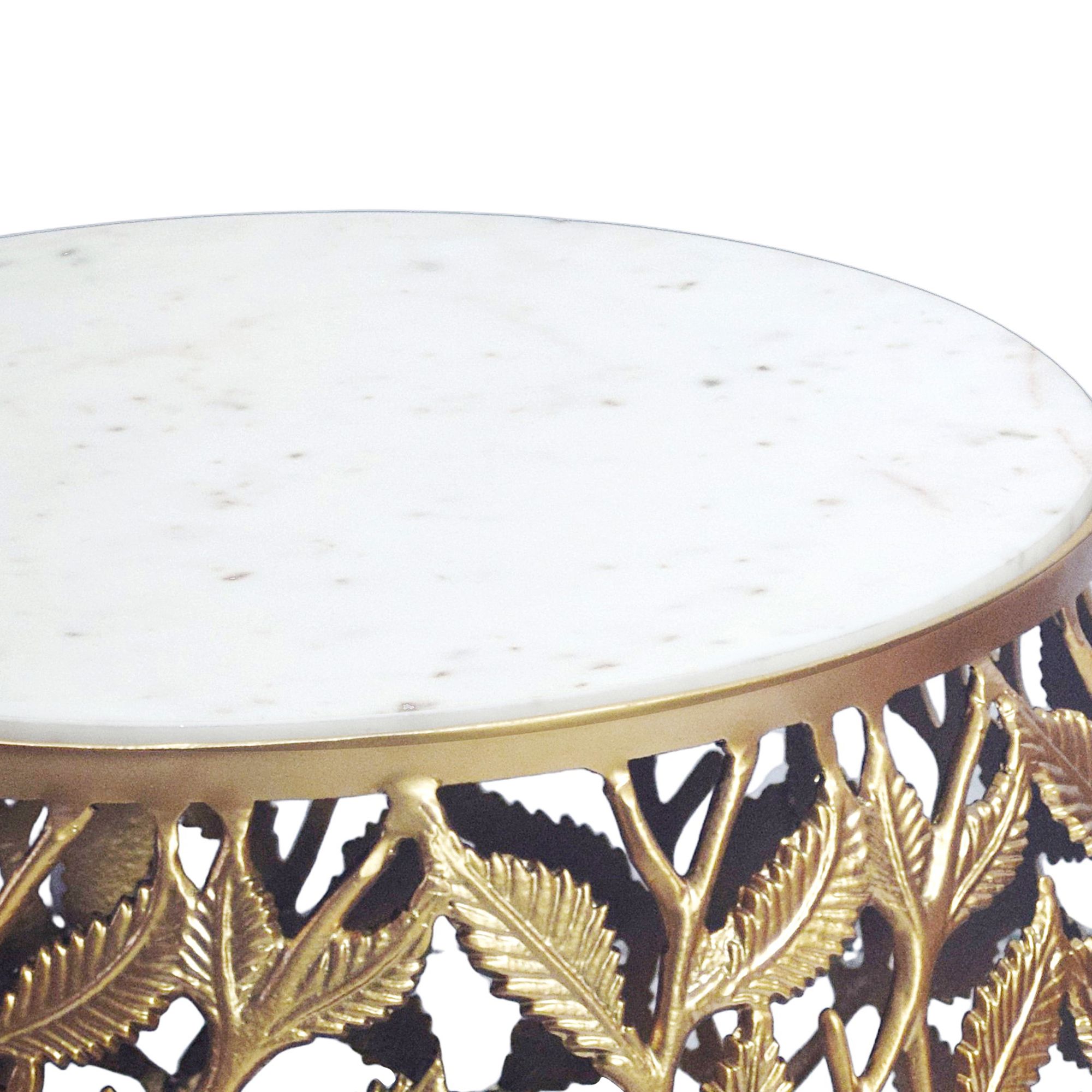 FineBuy 2er Set Couchtisch mit weißer Marmor Tischplatte - Wohnzimmer Tisch Satztisch rund - Beistelltisch Alu modern - Sofatisch Set Aluminium Metallgestell Design Handmade | Farbe: Gold FineBuy 2er Set Couchtisch mit weißer Marmor Tischplatte - Wohnzimmer Tisch Satztisch rund - Beistelltisch Alu modern - Sofatisch Set Aluminium Metallgestell Design Handmade | Farbe: Gold